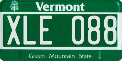 VT license plate XLE088