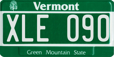 VT license plate XLE090