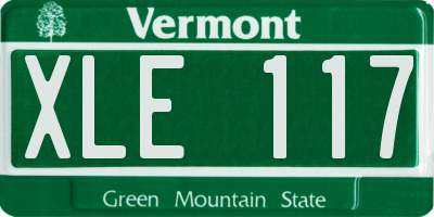 VT license plate XLE117