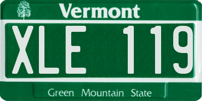 VT license plate XLE119
