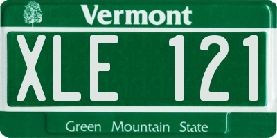 VT license plate XLE121