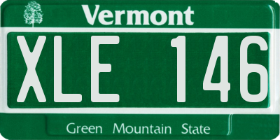 VT license plate XLE146