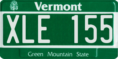 VT license plate XLE155
