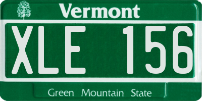 VT license plate XLE156