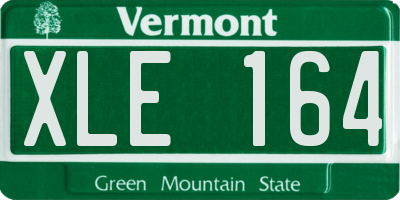 VT license plate XLE164