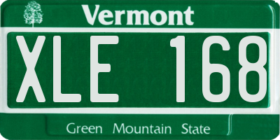 VT license plate XLE168