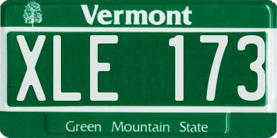 VT license plate XLE173