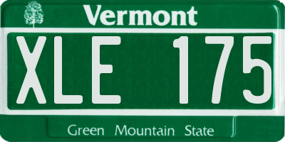 VT license plate XLE175