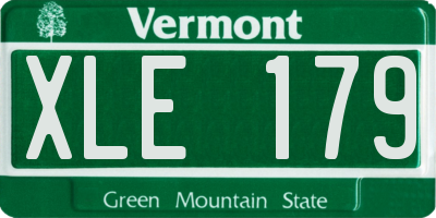 VT license plate XLE179
