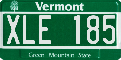 VT license plate XLE185