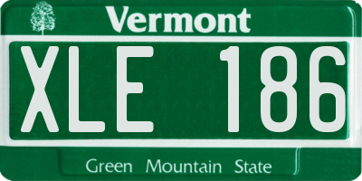 VT license plate XLE186