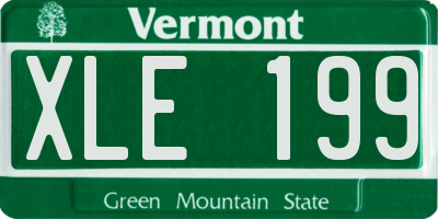 VT license plate XLE199