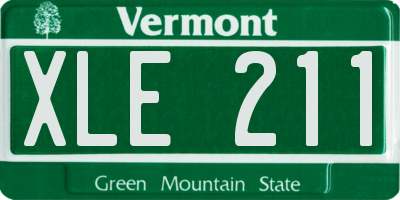 VT license plate XLE211