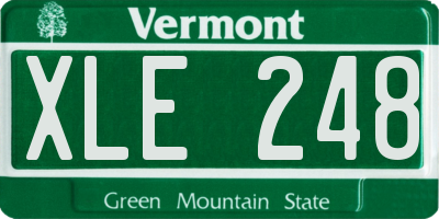 VT license plate XLE248