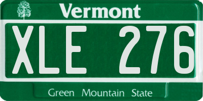 VT license plate XLE276