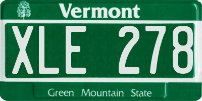 VT license plate XLE278