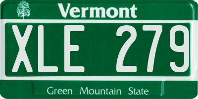 VT license plate XLE279