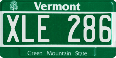 VT license plate XLE286