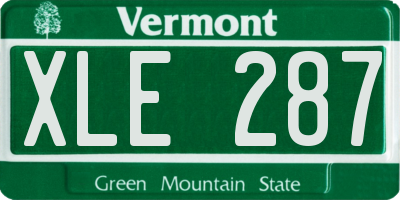 VT license plate XLE287