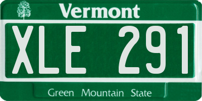 VT license plate XLE291