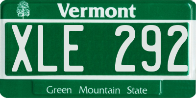 VT license plate XLE292
