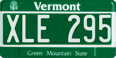 VT license plate XLE295