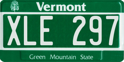 VT license plate XLE297