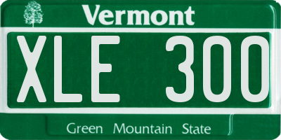 VT license plate XLE300