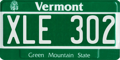 VT license plate XLE302