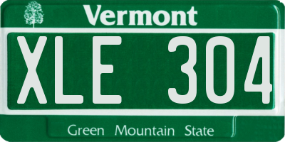 VT license plate XLE304