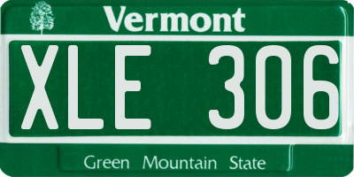 VT license plate XLE306