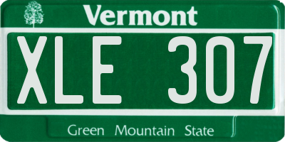 VT license plate XLE307