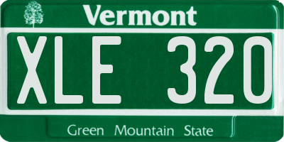 VT license plate XLE320
