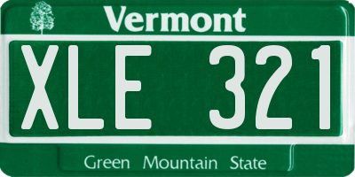 VT license plate XLE321