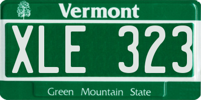 VT license plate XLE323