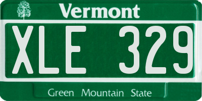 VT license plate XLE329