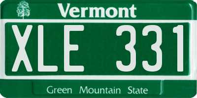 VT license plate XLE331