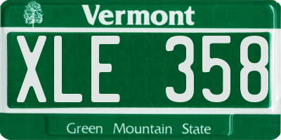VT license plate XLE358