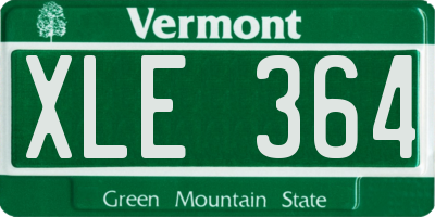 VT license plate XLE364