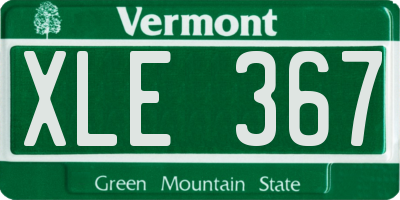 VT license plate XLE367