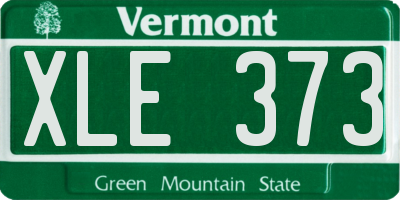 VT license plate XLE373