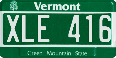 VT license plate XLE416