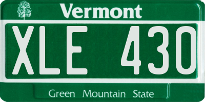 VT license plate XLE430