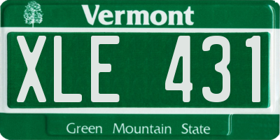 VT license plate XLE431