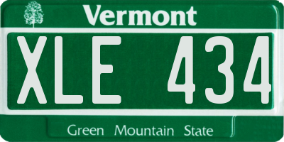 VT license plate XLE434