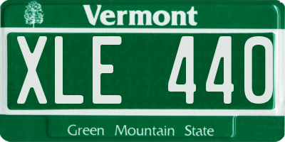 VT license plate XLE440