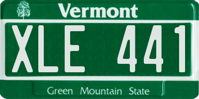 VT license plate XLE441