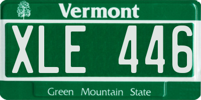 VT license plate XLE446