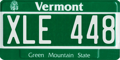 VT license plate XLE448