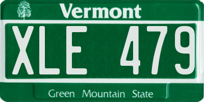 VT license plate XLE479
